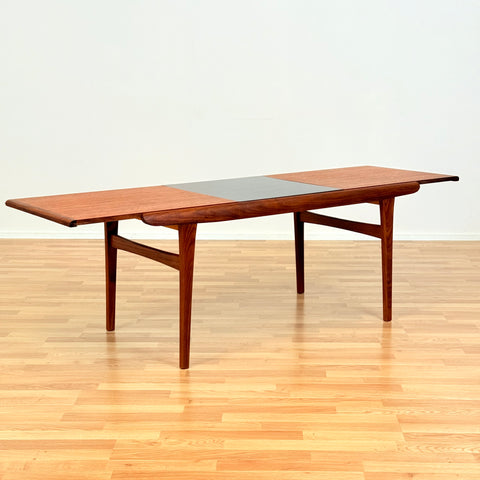 Swedish extendable coffee table in teak