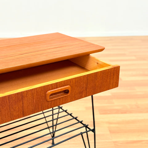 Swedish bedside table in teak