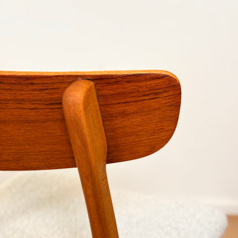 Danish set of 6 dining chairs in teak & beech by Findahl