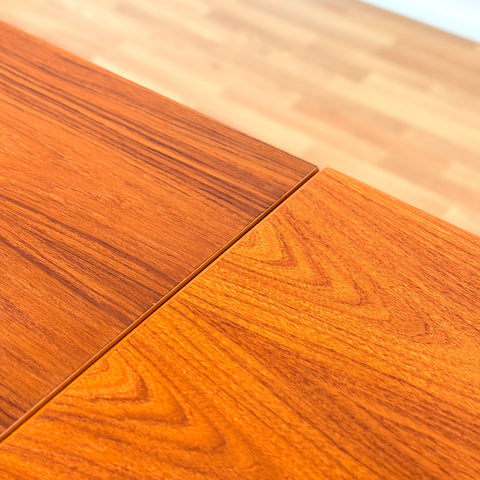 Danish rectangular dining table in teak & beech