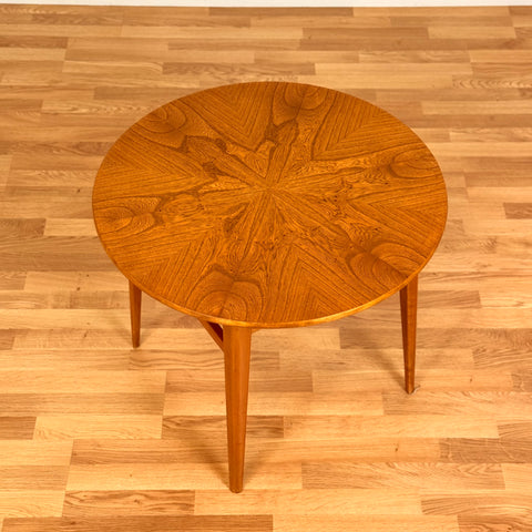 Round coffee table in teak & elm, 1950s-60s, Denmark