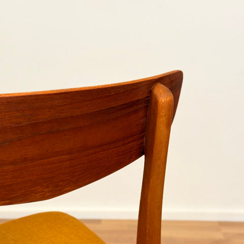 Danish set of 4 dining chairs in teak & beech by Findahl
