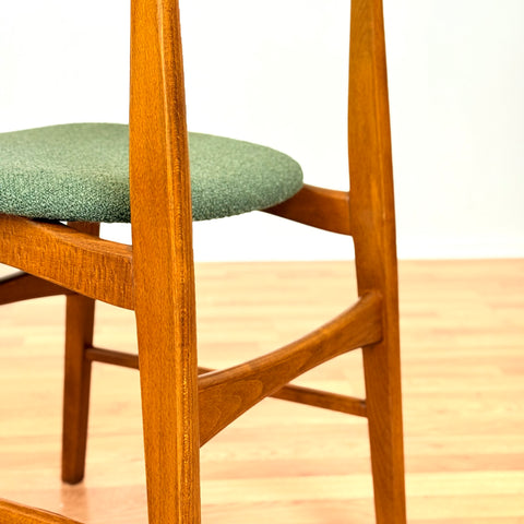 Swedish set of 4 dining chairs in teak and beech by IKEA, "Boel"