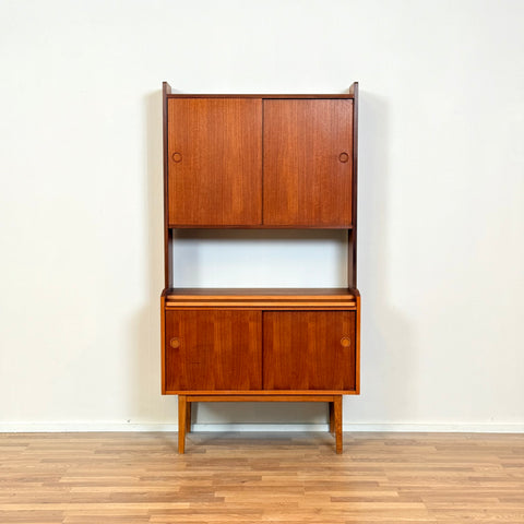 Swedish bookshelf in teak and beech