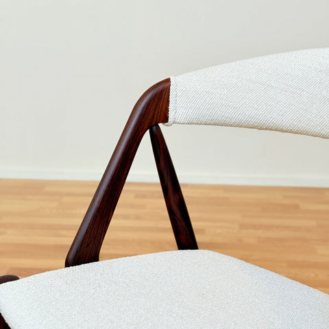 Danish set of 6 dining chairs model 31 in Santos rosewood by Kai Kristiansen