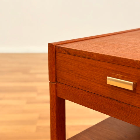 Swedish set of 2 bedside tables in teak