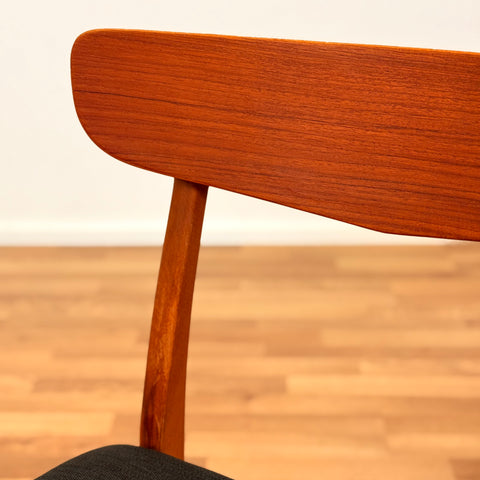 Danish set of 6 dining chairs in teak & beech by Findahl