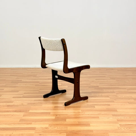 Danish set of 4 dining chairs in stained teak