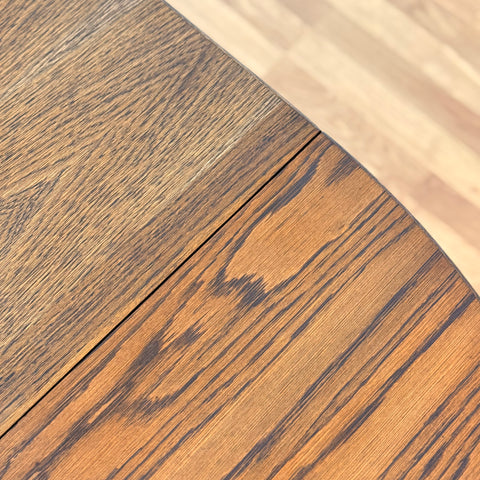 Danish round dining table in oak