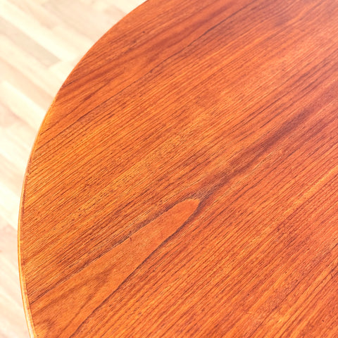 Danish round dining table in teak
