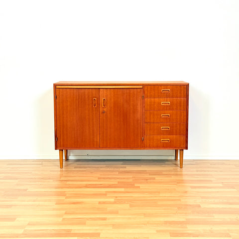 Swedish sideboard in teak & beech