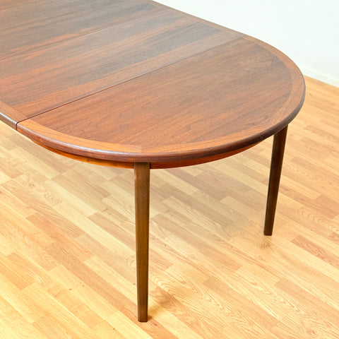 Swedish round dining table in teak