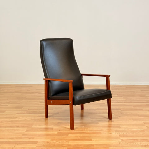 Swedish armchair in solid teak wood