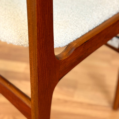 Danish set of 4 dining chairs in teak by Erik Buch
