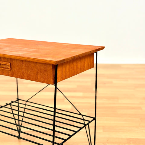 Swedish bedside table in teak