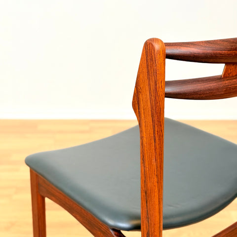 Danish dining chairs in Santos rosewood by Erik Buch