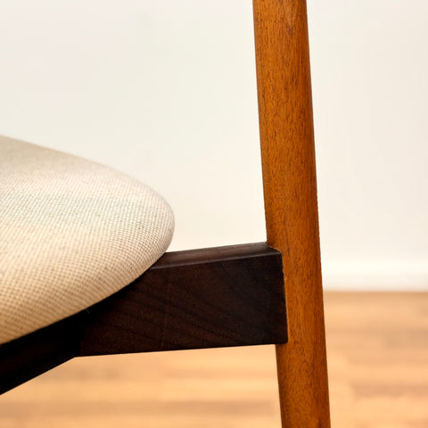 Set of 6 dining chairs in walnut by Harry Østergaard, 1950s-60s, Denmark