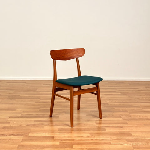 Danish set of 4 dining chairs in teak & beech by Findahl
