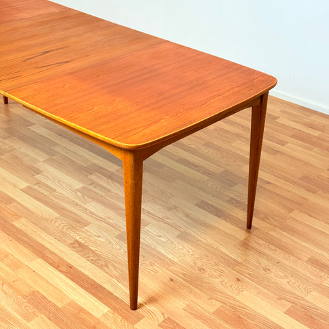 Swedish dining table in teak & oak