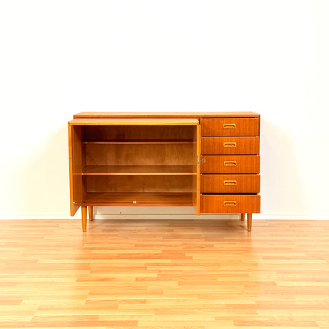 Swedish sideboard in teak & beech