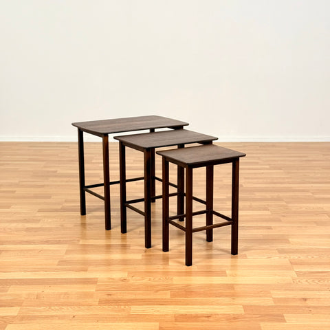 Danish set of nest of tables in teak