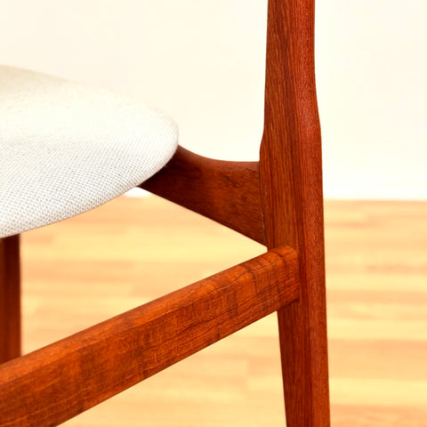 Danish set of 10 dining chairs in teak by B. Rasmussen for Thorso Mobelfabrik