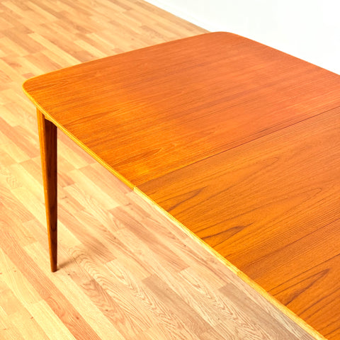 Swedish dining table in teak & oak