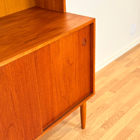 Swedish bookshelf in teak & beech
