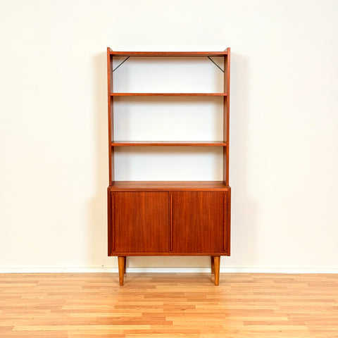 Swedish bookshelf in teak & beech