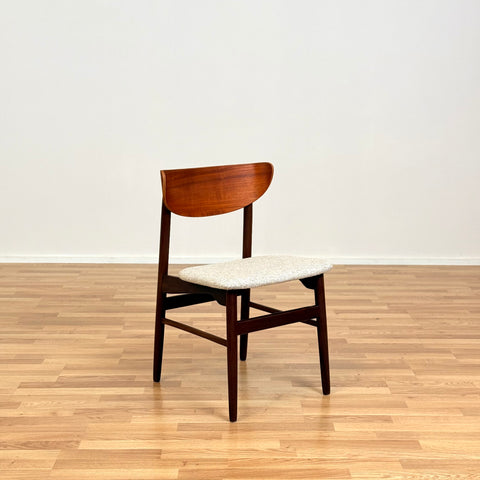 Danish dining chairs in teak & walnut