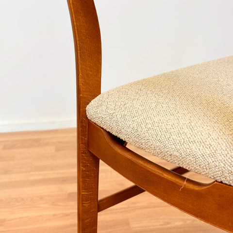 Danish set of 6 dining chairs "model 219" in teak & beech by Farstrup