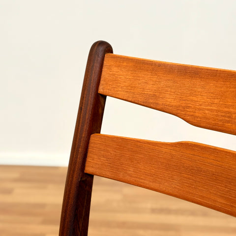 Danish set of 6 dining chairs in teak & walnut by Findahl