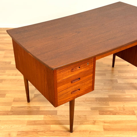 Danish writing desk in teak, 1950s-60s