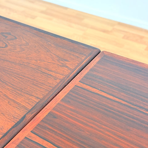 Danish rectangular dining table in Santos rosewood by Omann Jun Møbelfabrik