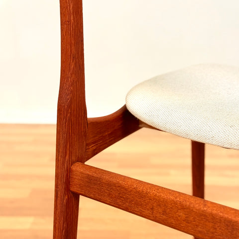 Danish set of 10 dining chairs in teak by B. Rasmussen for Thorso Mobelfabrik