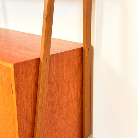 Swedish bookshelf in teak & beech
