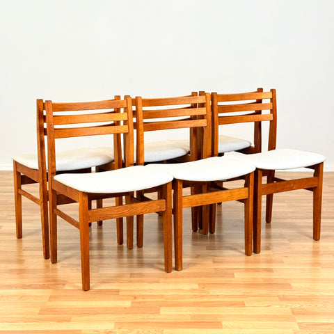 Danish dining chairs in oak