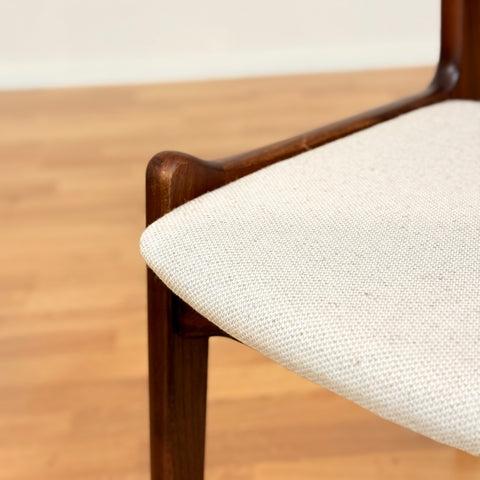 Danish dining chairs in teak by Sorø Stolefabrik