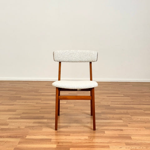 Danish set of 6 dining chairs in beech & teak by Farstrup