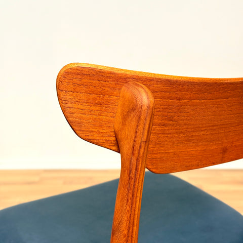Danish set of 6 dining chairs in teak by Schiønning & Elgaard