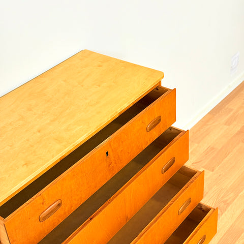 Swedish chest of drawers in birch by Ferdinand Lundquist