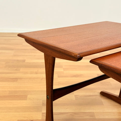 Danish set of nest of tables in teak