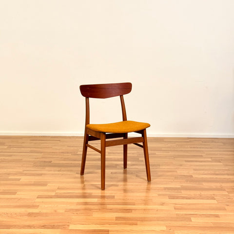 Danish set of 4 dining chairs in teak & beech by Findahl