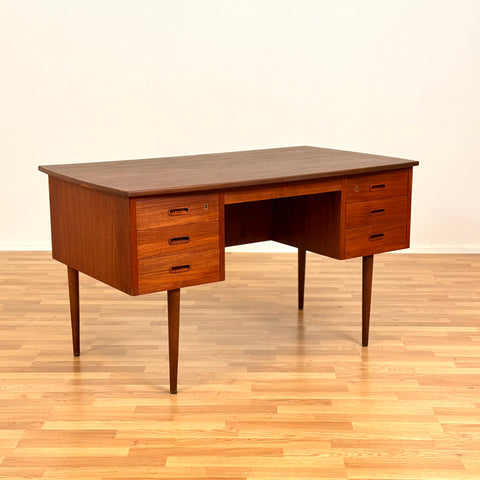 Danish writing desk in teak, 1950s-60s