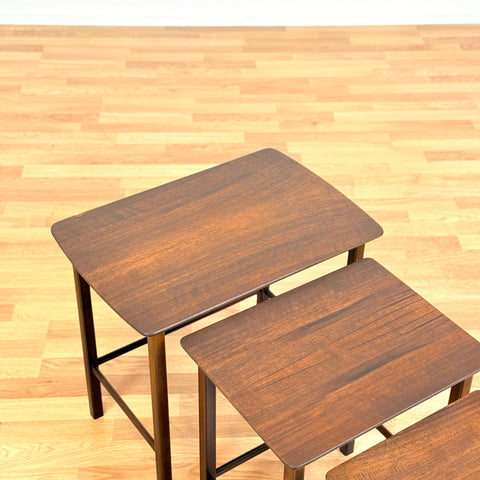Danish set of nest of tables in teak