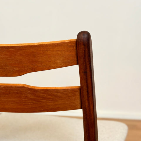 Danish set of 6 dining chairs in teak & walnut by Findahl