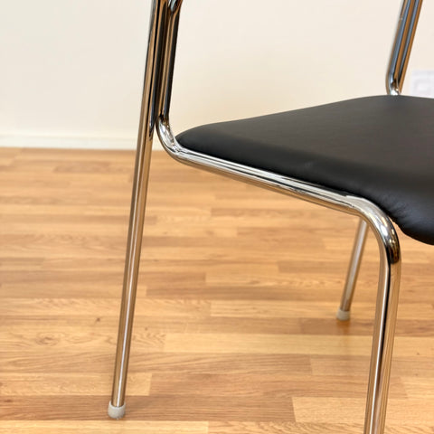 Chrome dining chairs by Kinnarps, 1990s