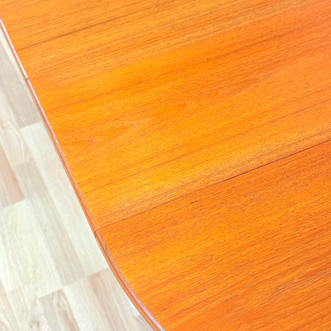 Swedish round dining table in teak