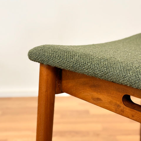 Set of 8 dining chairs in teak & beech, 1950s-60s, Denmark