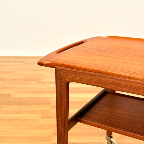 Danish serving trolley in teak